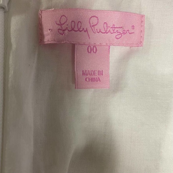 Lilly Pulitzer Rosemarie Eyelet Scoop Neck Dress Size 00 - Picture 6 of 8